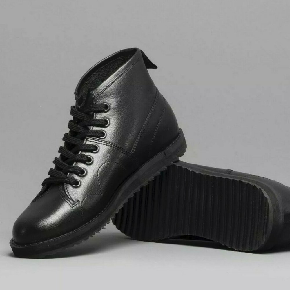 Blakeseys Black Leather Monkey Boots UK 5